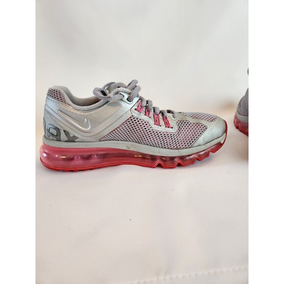 Nike Air Max 2013 555753-002 Pink Silv Running Shoes Sneakers Girls 6Y Women 7.5 - Picture 6 of 11